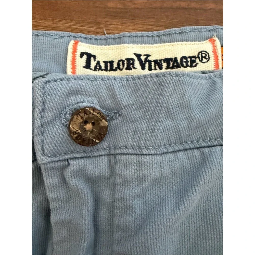 Tailor Vintage Men's Light Blue Luxe Performance Greenwich Chino Shorts 38 EUC